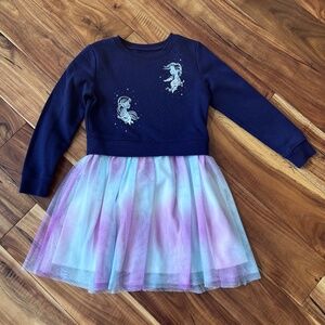 Disney's Frozen Girls Sweatshirt Tulle Dress by Jumping Beans Size 5 & 6X